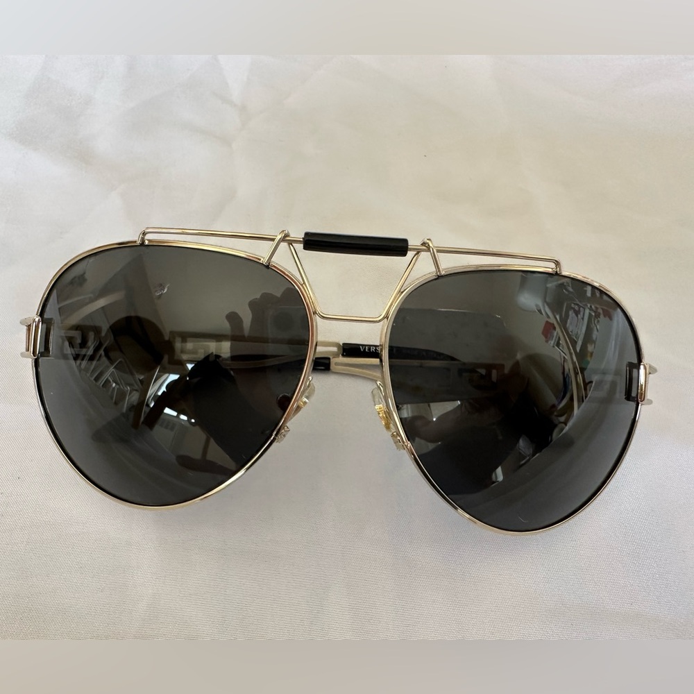 Versace Sunglasses 2160 63MM Gold frame with Grey Lenses AUTHENTIC